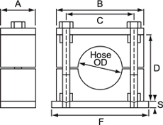 Single Hose Clamp Drawing